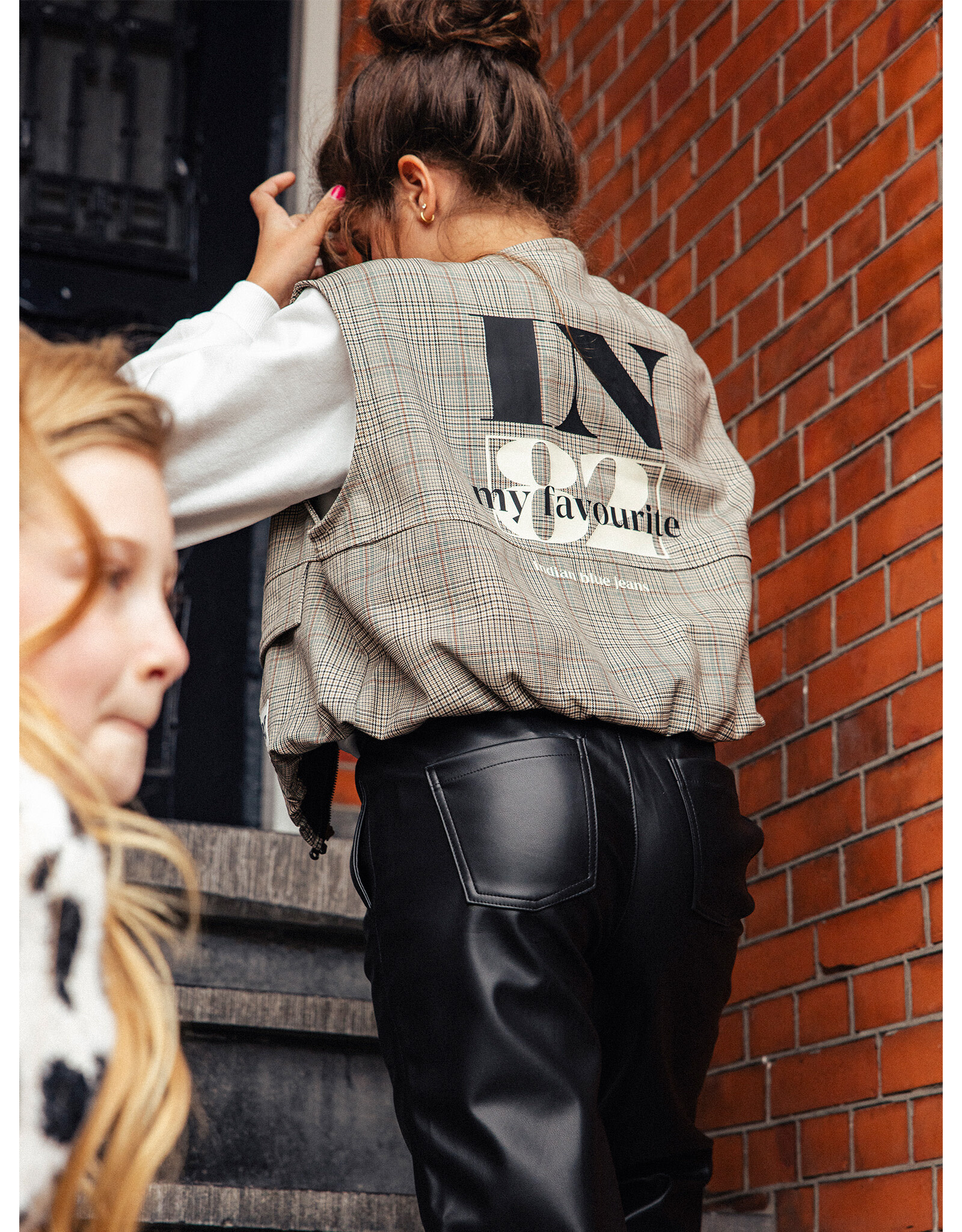 Indian Blue Jeans Gilet Check Humus