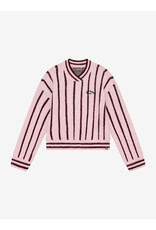 Indian Blue Jeans Knitwear Fuzzy Stripe Flushing Pink