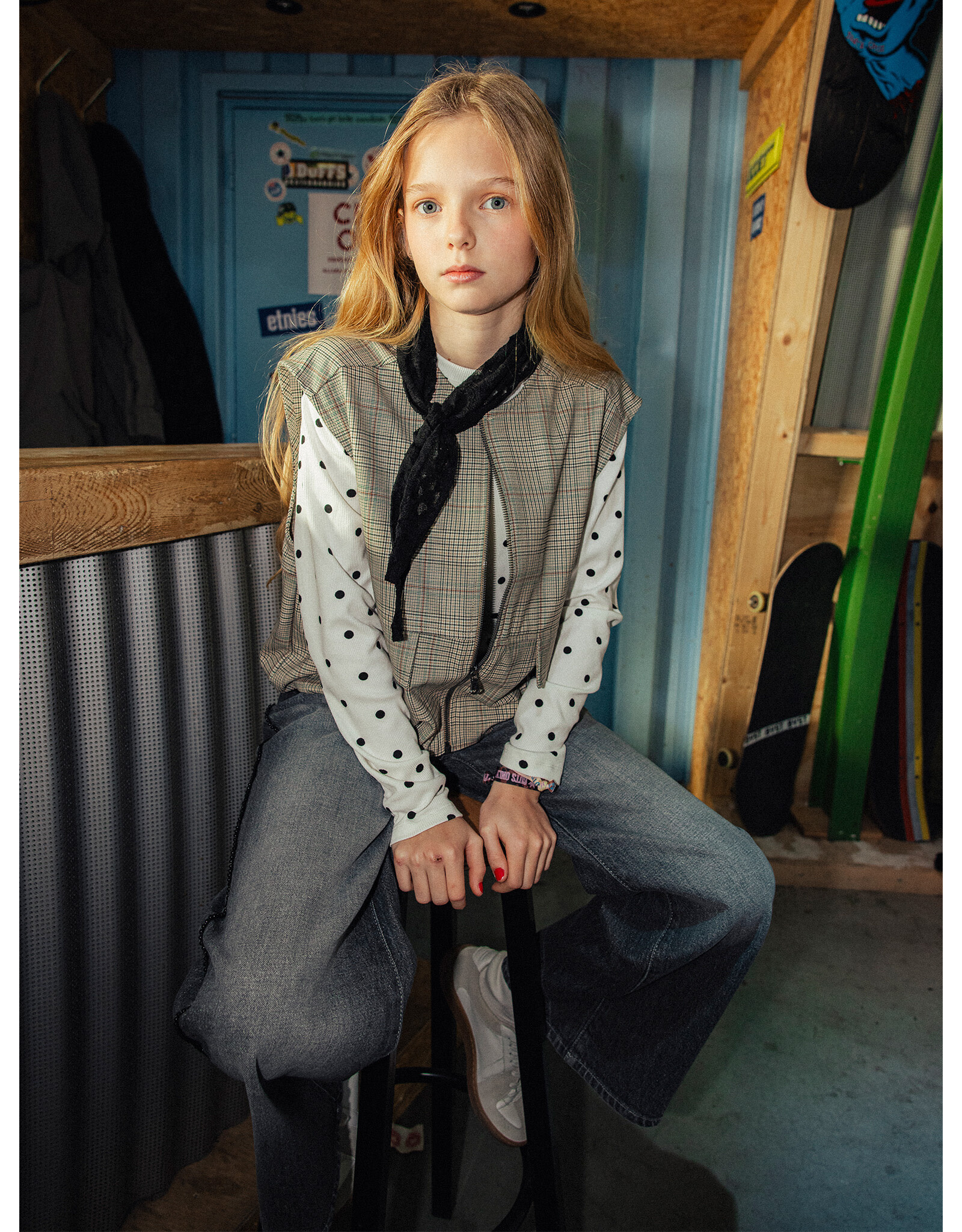 Indian Blue Jeans Longsleeve Polkadot  Cloud