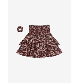 Indian Blue Jeans Skirt Leopard Fig