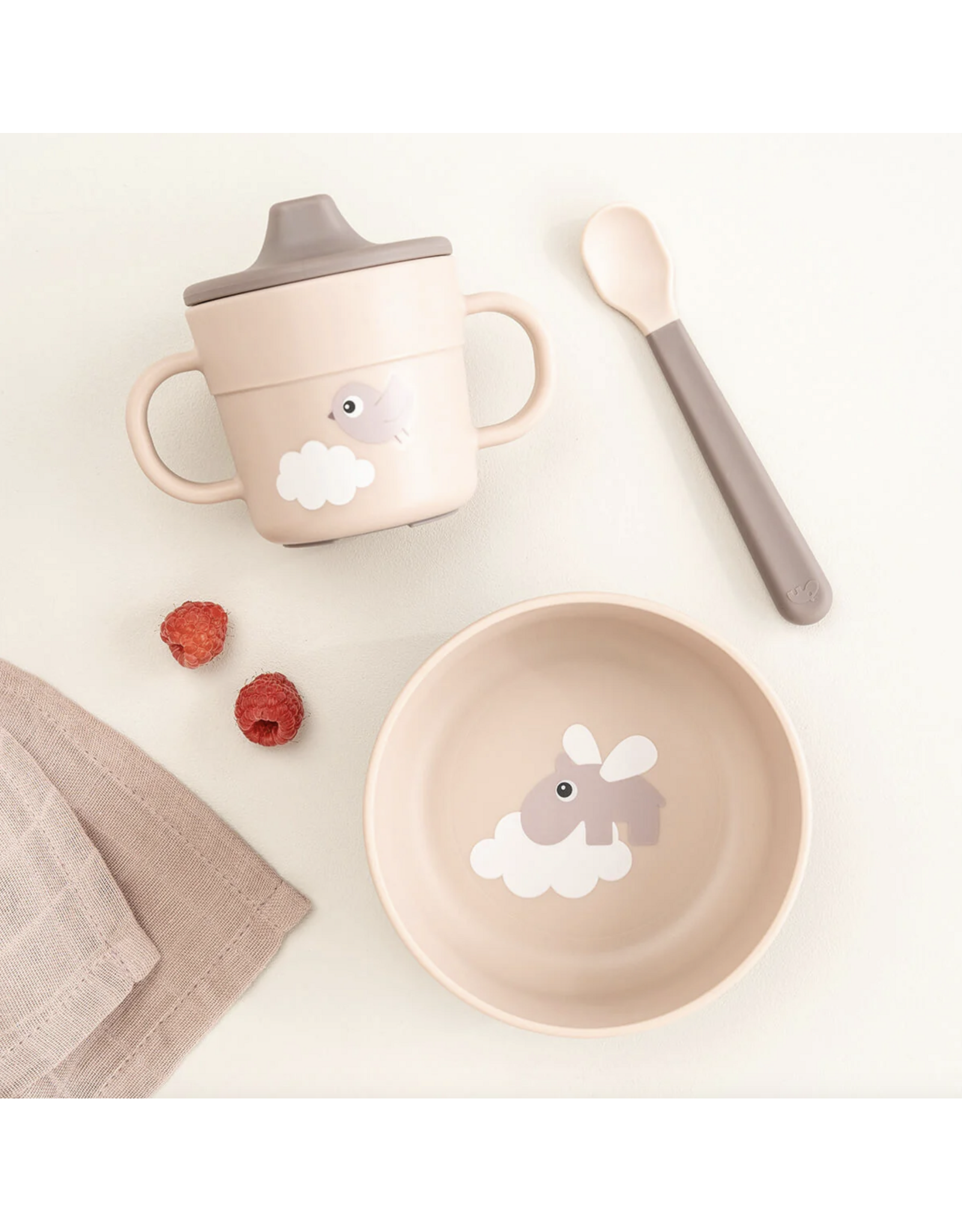 Done by Deer Foodie first meal set Happy clouds Powder