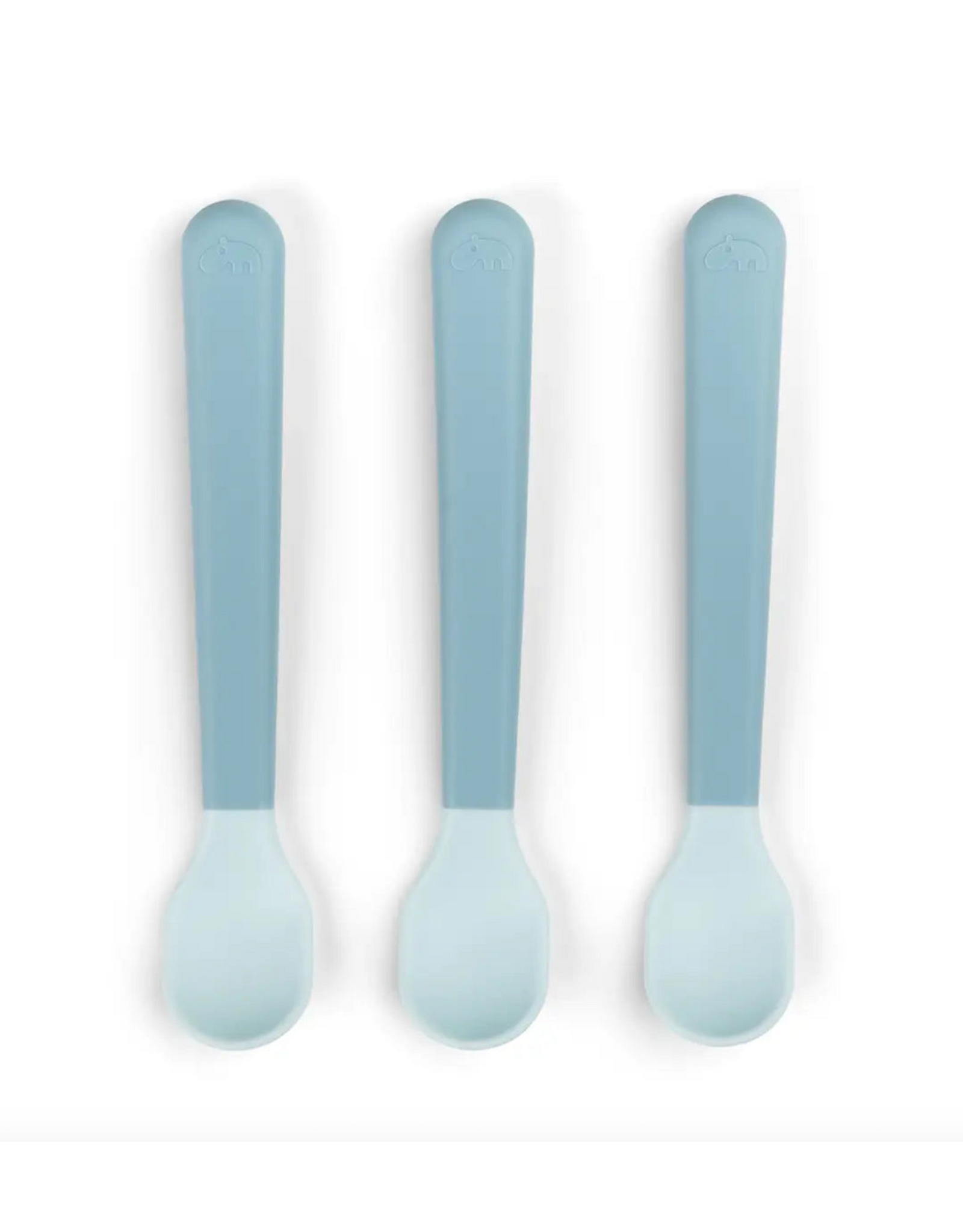 Done by Deer Foodie easy-grip baby spoon 3-pack Blue