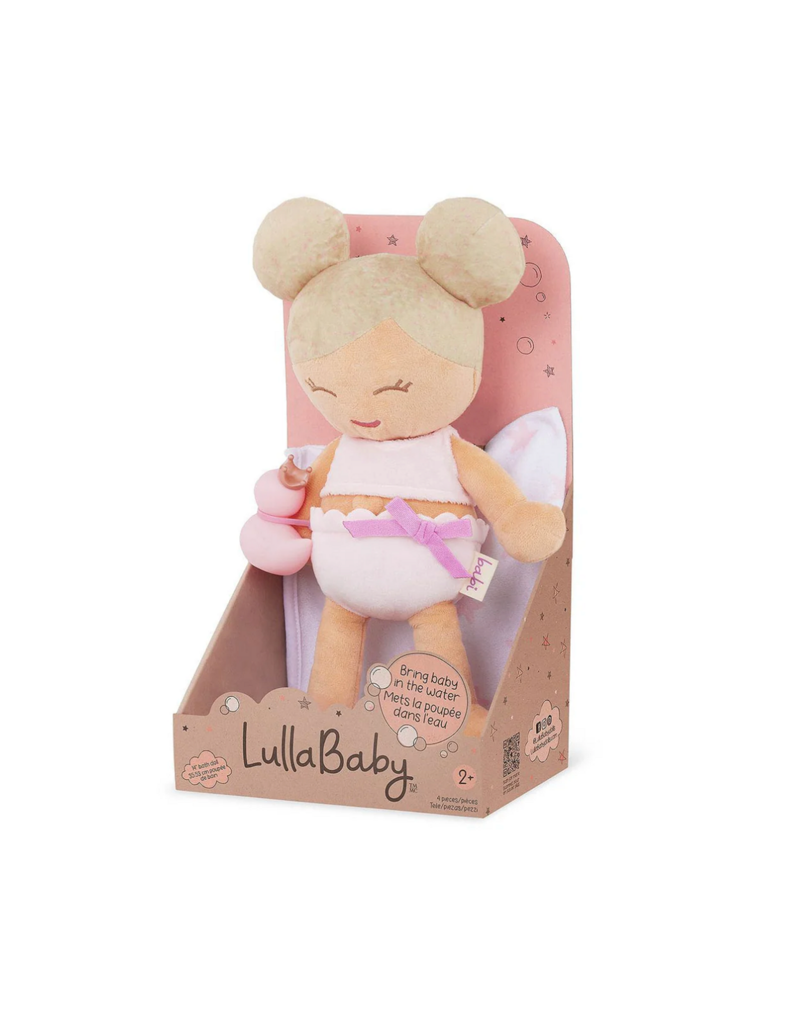 LullaBaby - LBY7236 - Plush Girl Bath Doll & Accessory