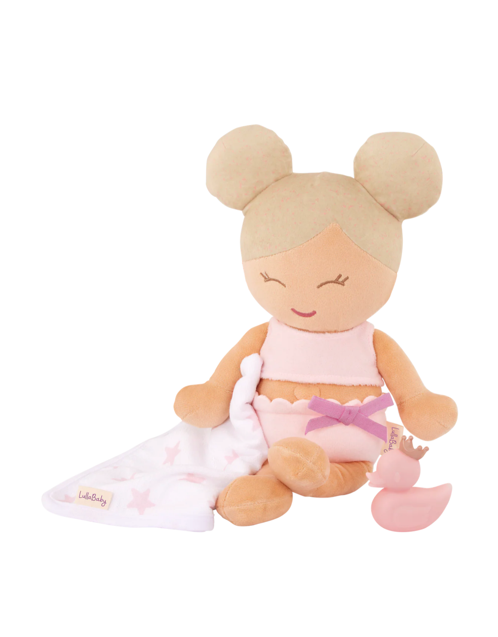 LullaBaby - LBY7236 - Plush Girl Bath Doll & Accessory
