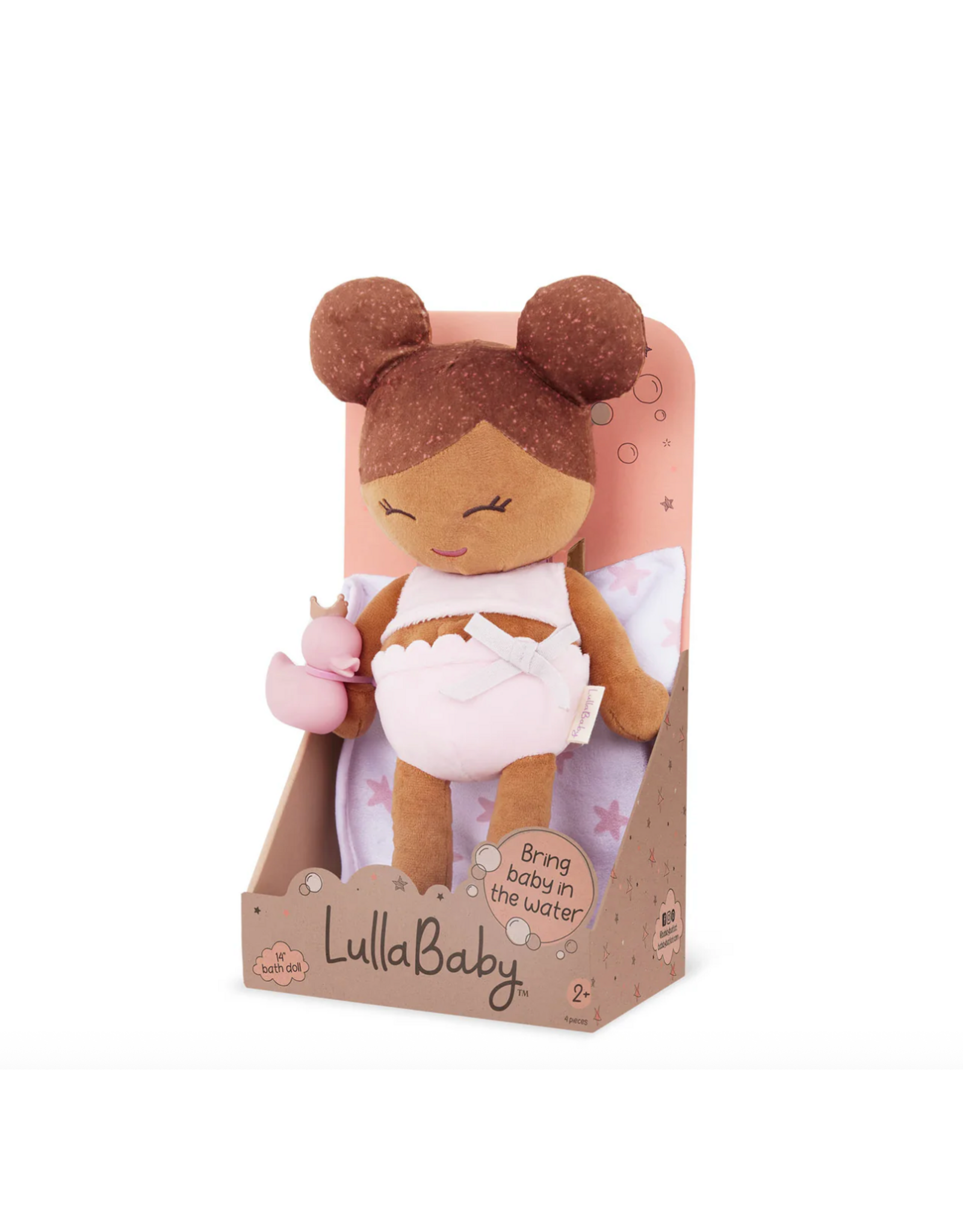 LullaBaby - LBY7237 - Plush Girl Bath Doll & Accessory