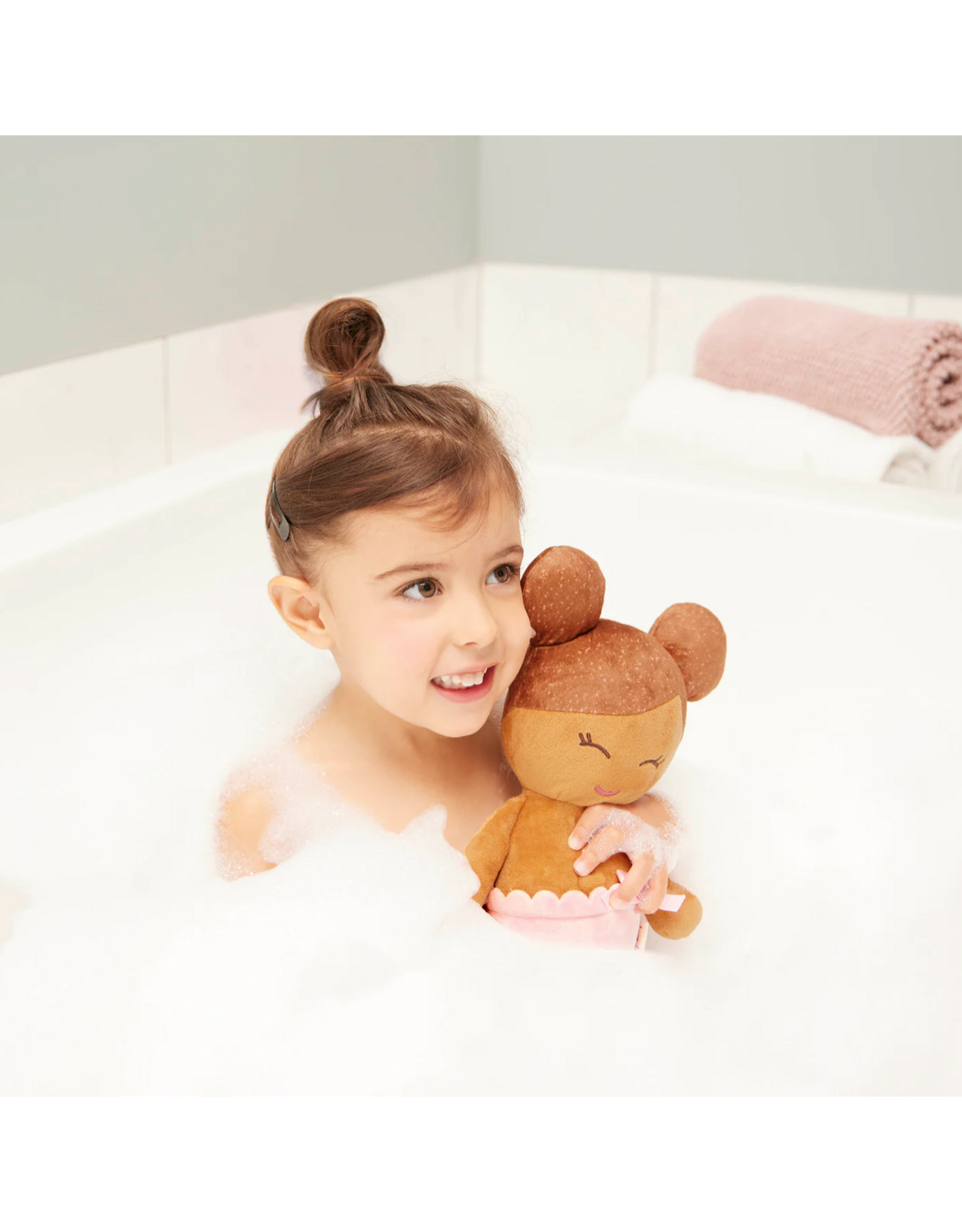 LullaBaby - LBY7237 - Plush Girl Bath Doll & Accessory