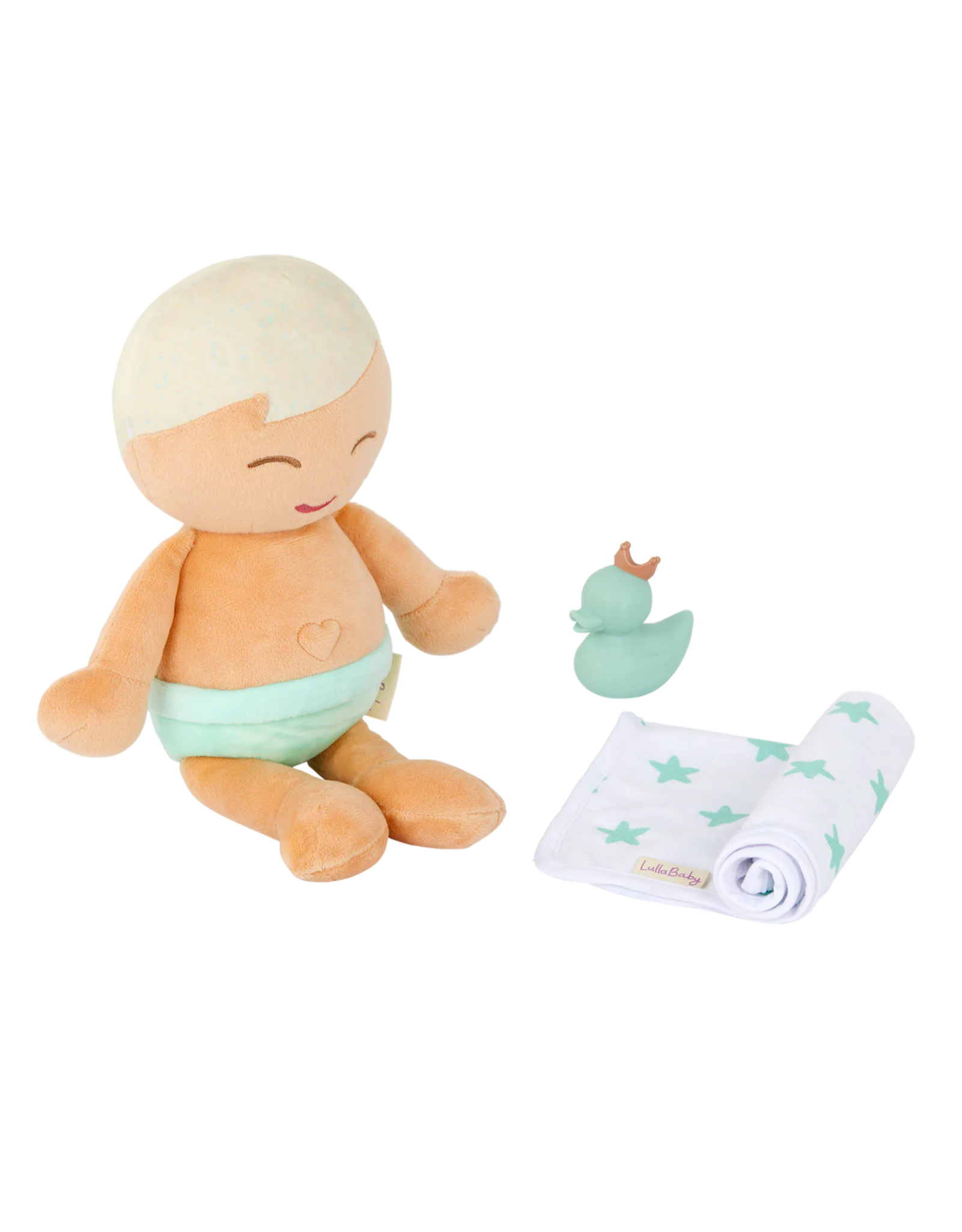 LullaBaby - LBY7265 - Plush Boy Bath Doll & Accessory