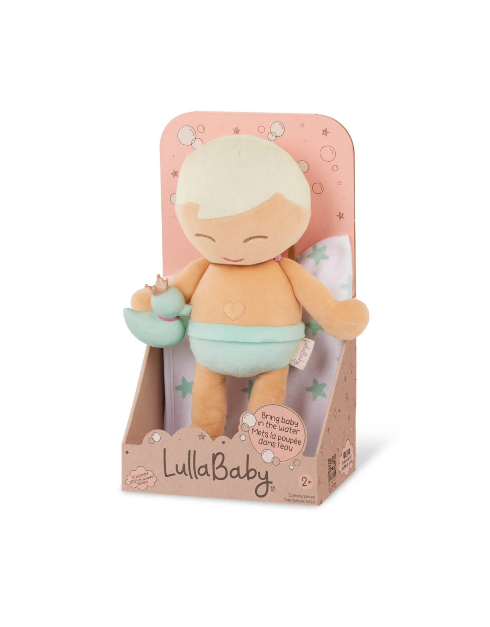 LullaBaby - LBY7265 - Plush Boy Bath Doll & Accessory