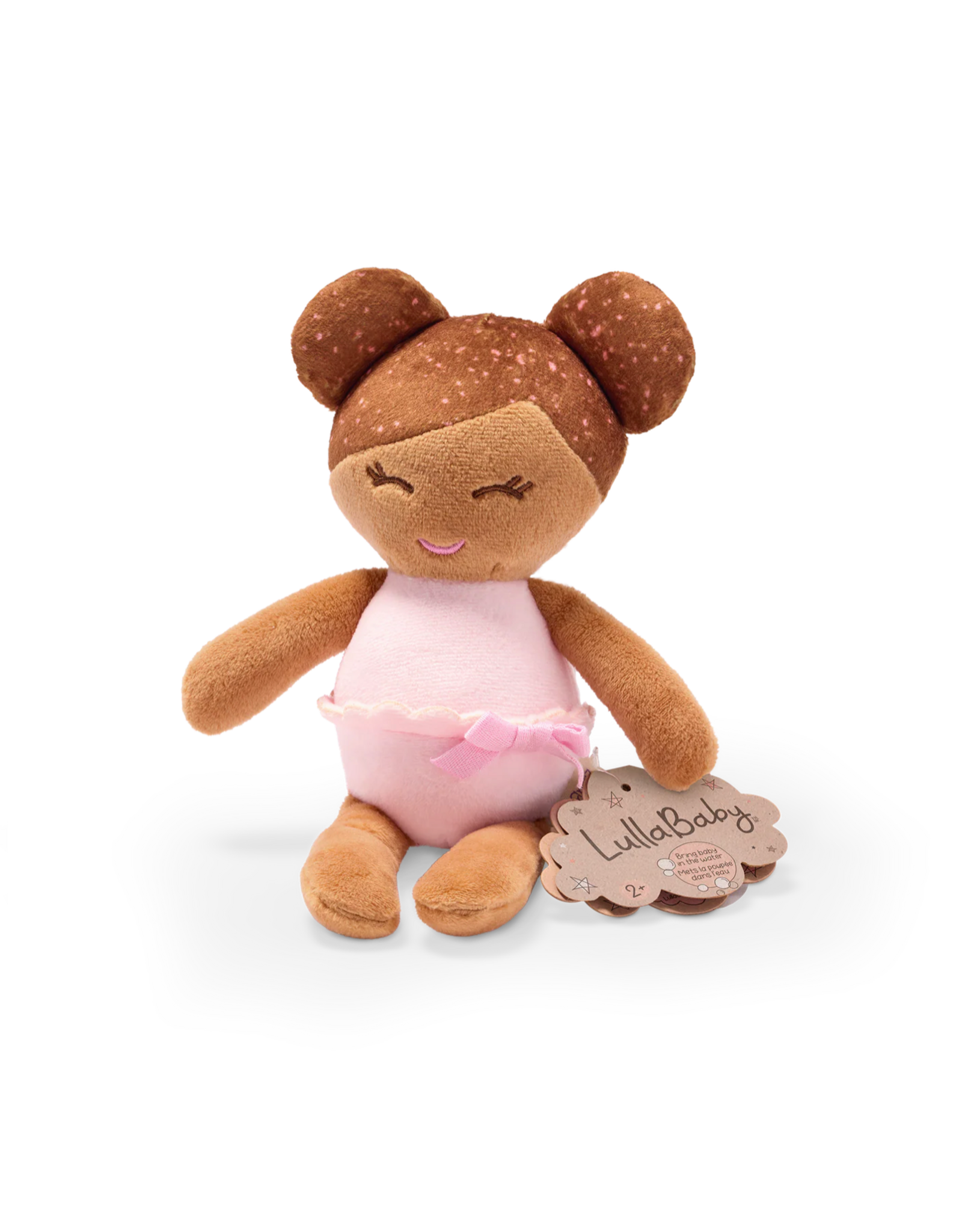 LullaBaby - LBY7332 - Small Plush Bath Brown Hair Girl Doll