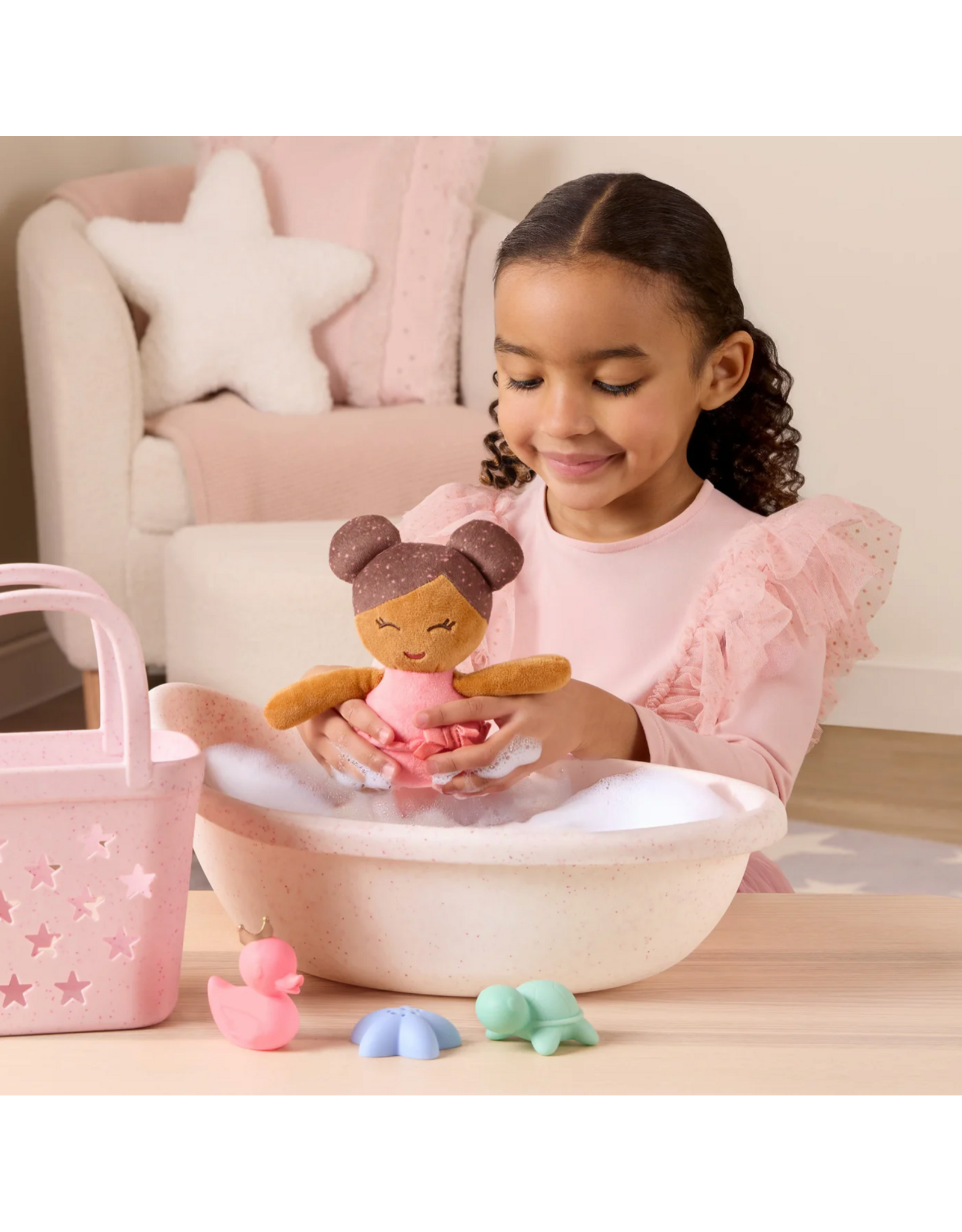 LullaBaby - LBY7725 - Bath Doll w/ Acc. in a Basket Playset