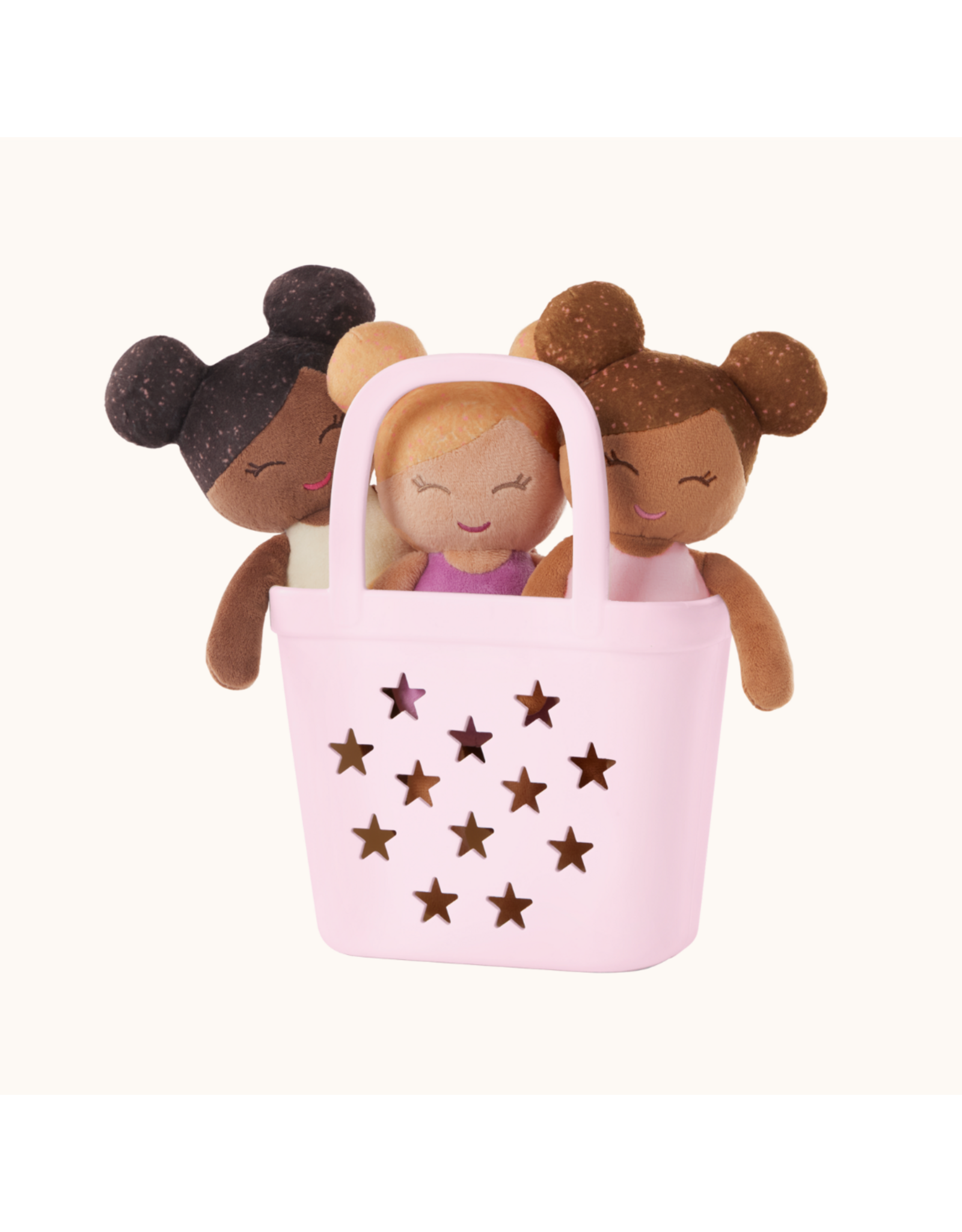 LullaBaby - LBY7736 - 3 Baby Bath Dolls in a Basket Playset