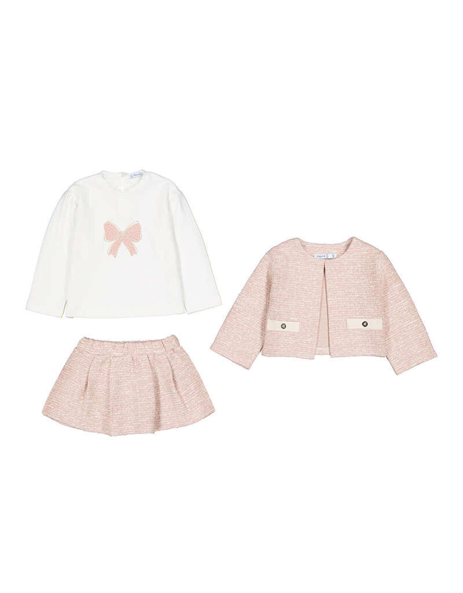 Mayoral Tweed-knit skirt set  petisui