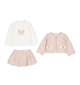 Mayoral Tweed-knit skirt set  petisui
