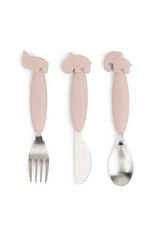 Done by Deer Easy-grip cutlery set Deer friends Powder