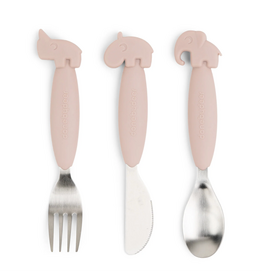 Done by Deer Easy-grip cutlery set Deer friends Powder