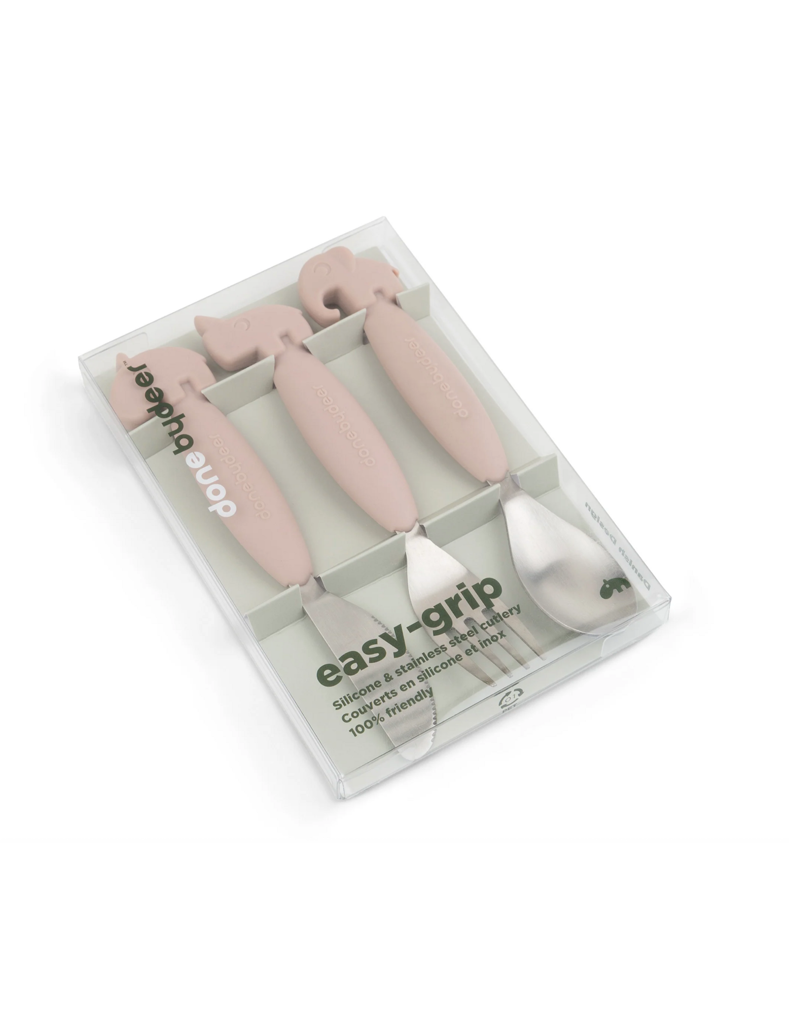 Done by Deer Easy-grip cutlery set Deer friends Powder