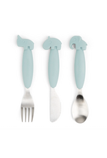 Done by Deer Easy-grip cutlery set Deer friends Blu