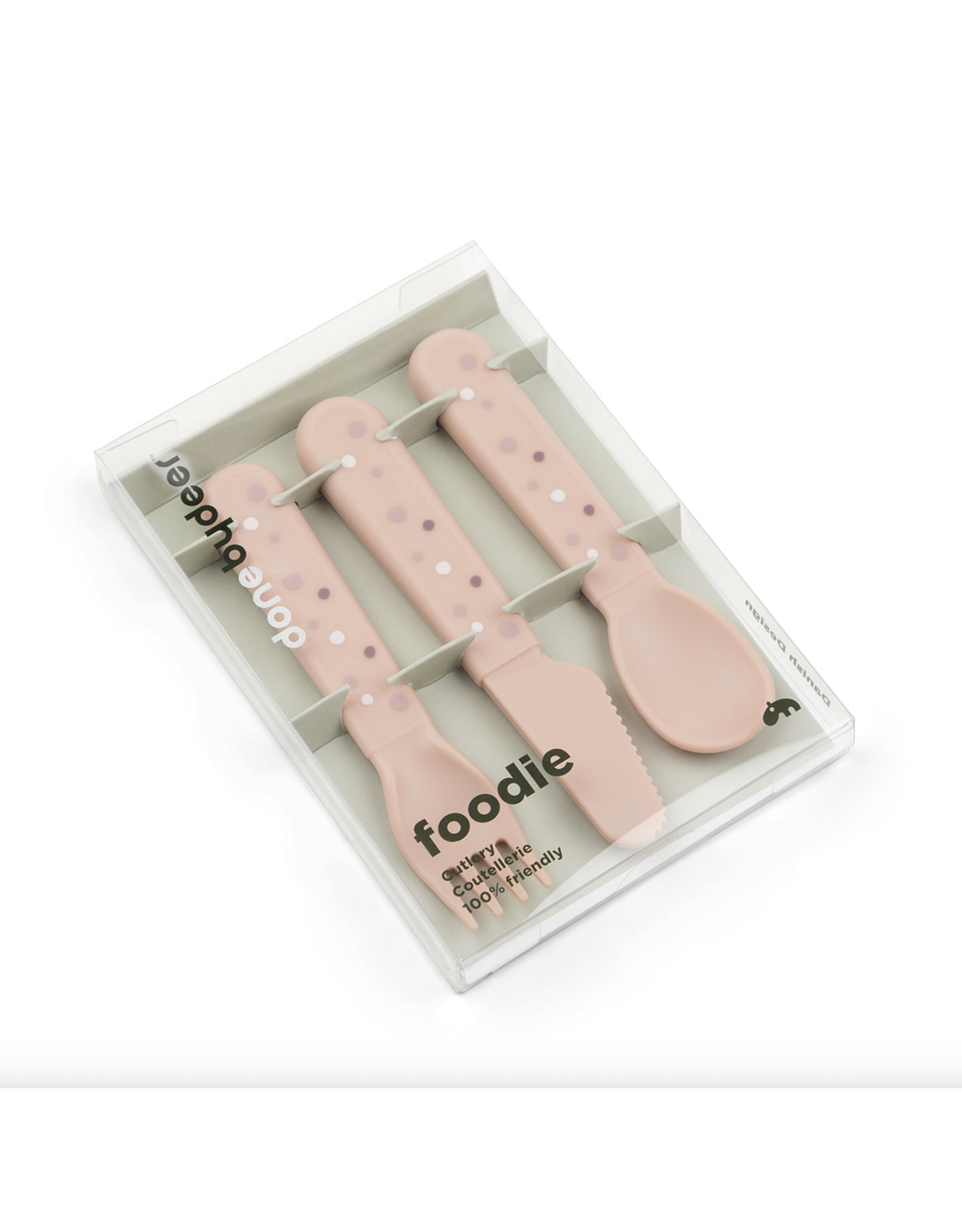 Done by Deer Foodie cutlery set Happy dots Powder