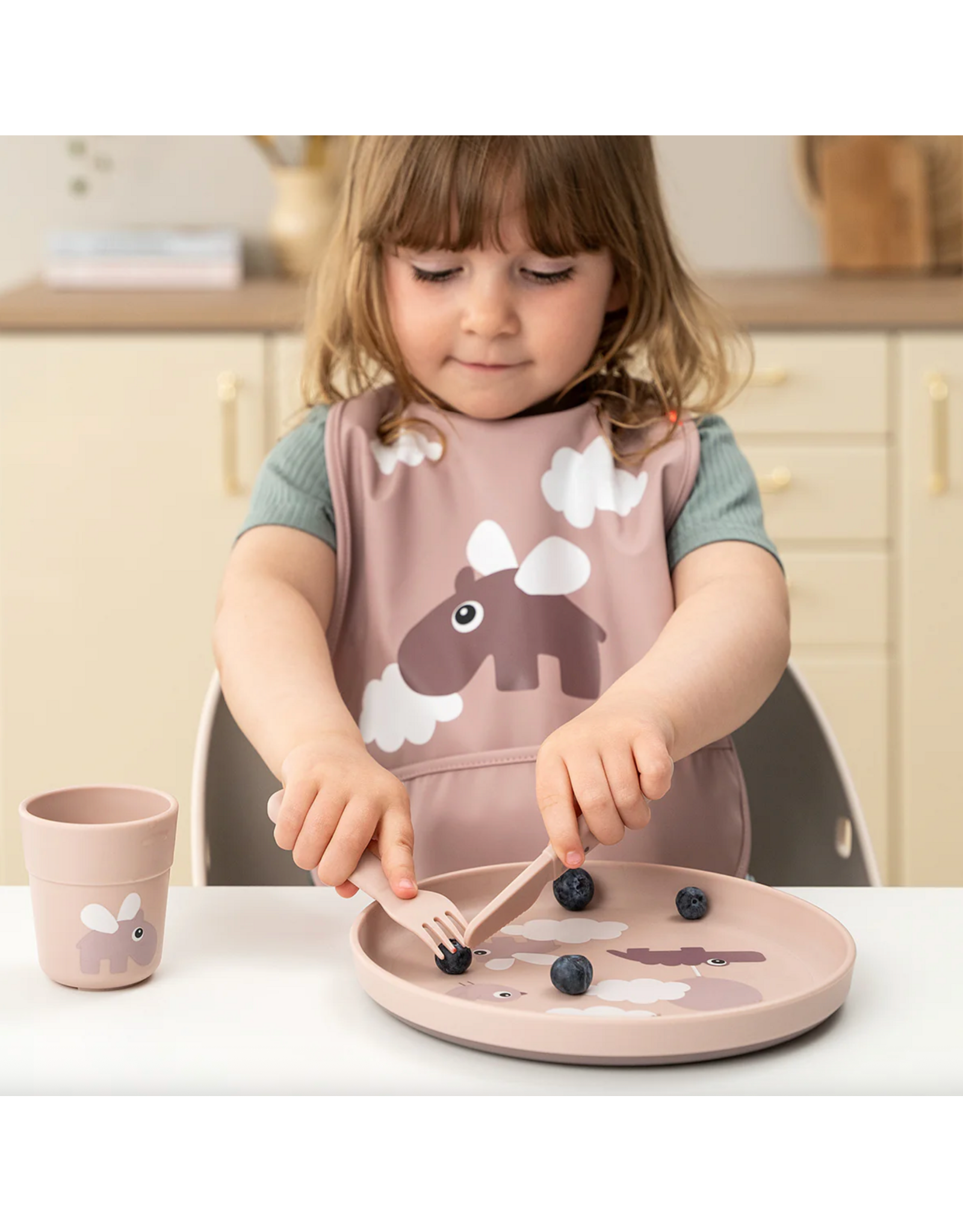 Done by Deer Foodie cutlery set Happy dots Powder