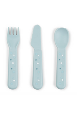 Done by Deer Foodie cutlery set Happy dots Blue