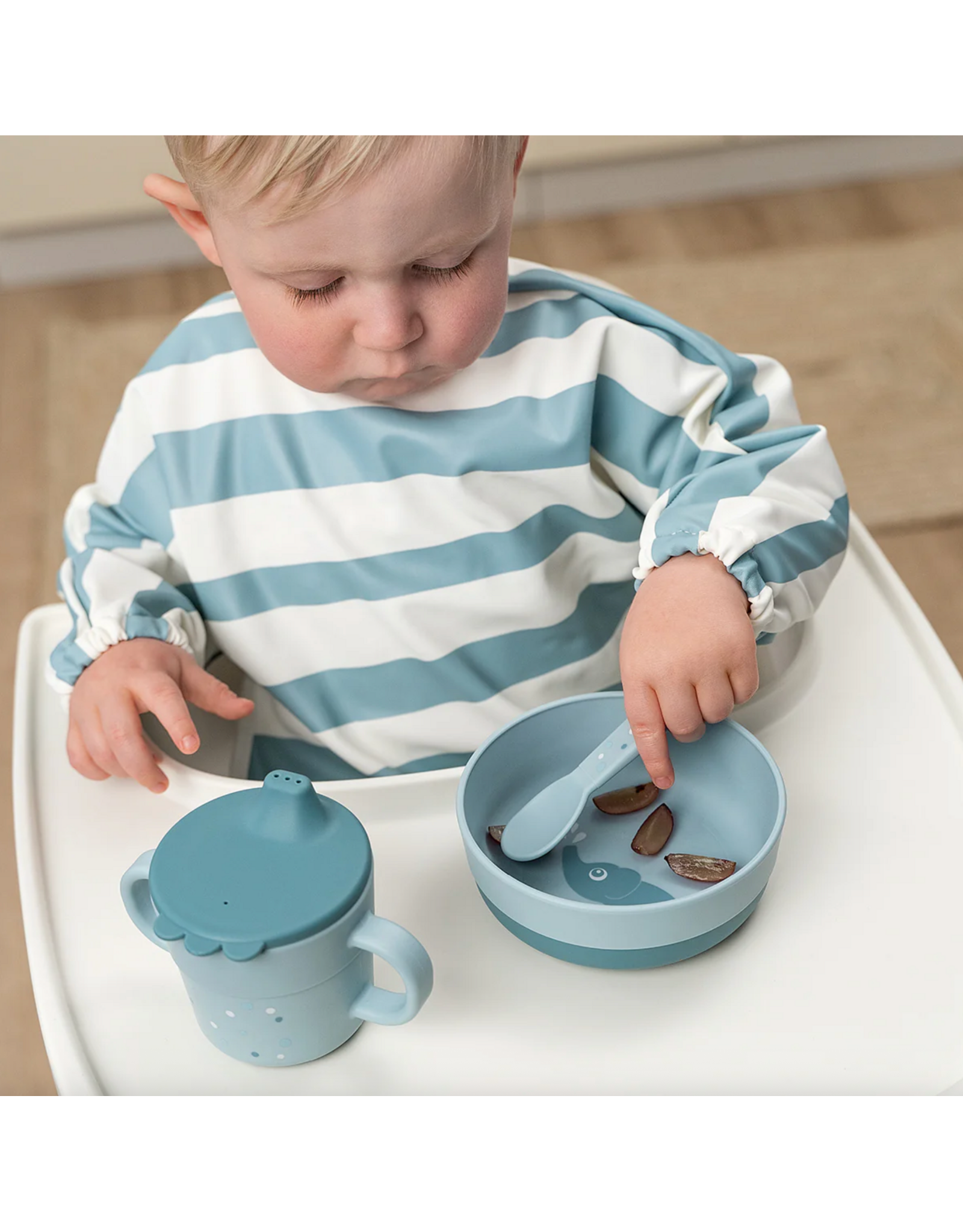 Done by Deer Foodie cutlery set Happy dots Blue