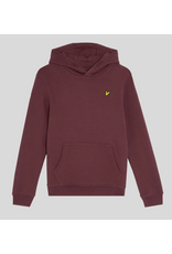Lyle & Scott Brush Back Pullover Hoodie Z562 Burgundy