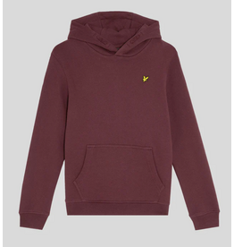 Lyle & Scott Brush Back Pullover Hoodie Z562 Burgundy