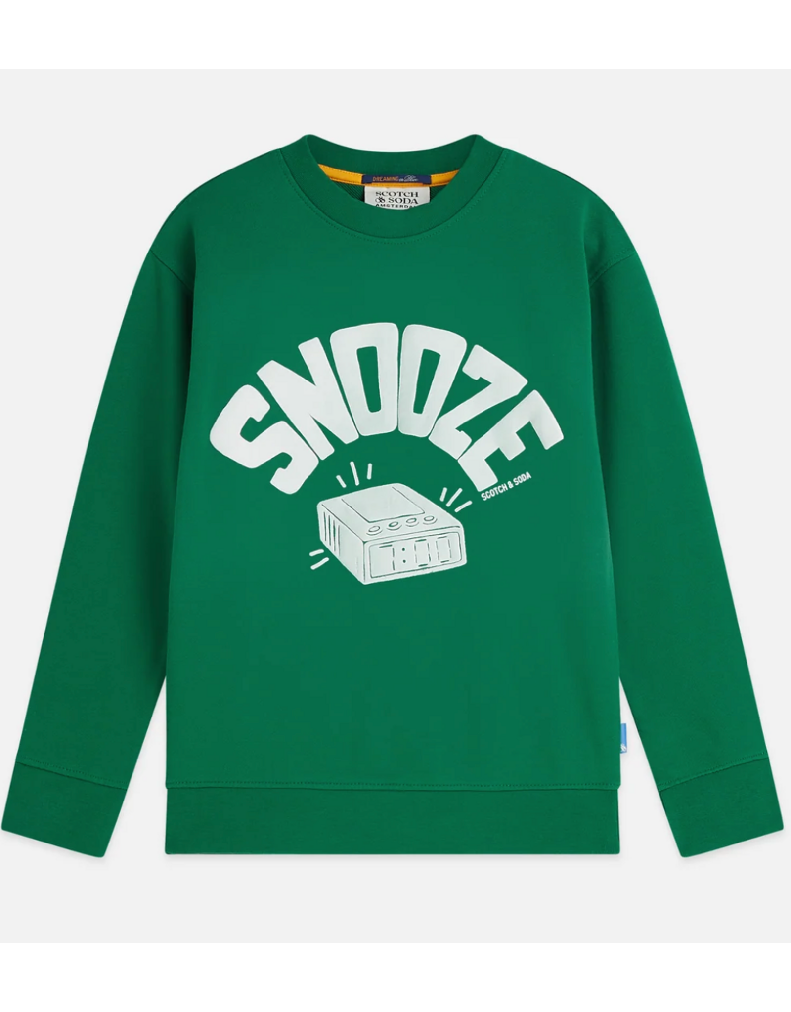 Scotch & Soda FRONT ARTWORK WASHED RELAXEDFIT SWEATSHIRT GREEN JACKET