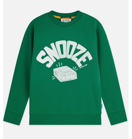 Scotch & Soda FRONT ARTWORK WASHED RELAXEDFIT SWEATSHIRT GREEN JACKET
