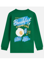 Scotch & Soda FRONT AND BACK ARTWORK RELAXEDFIT LONGSLEEVED TSHIRT GREEN JACKET