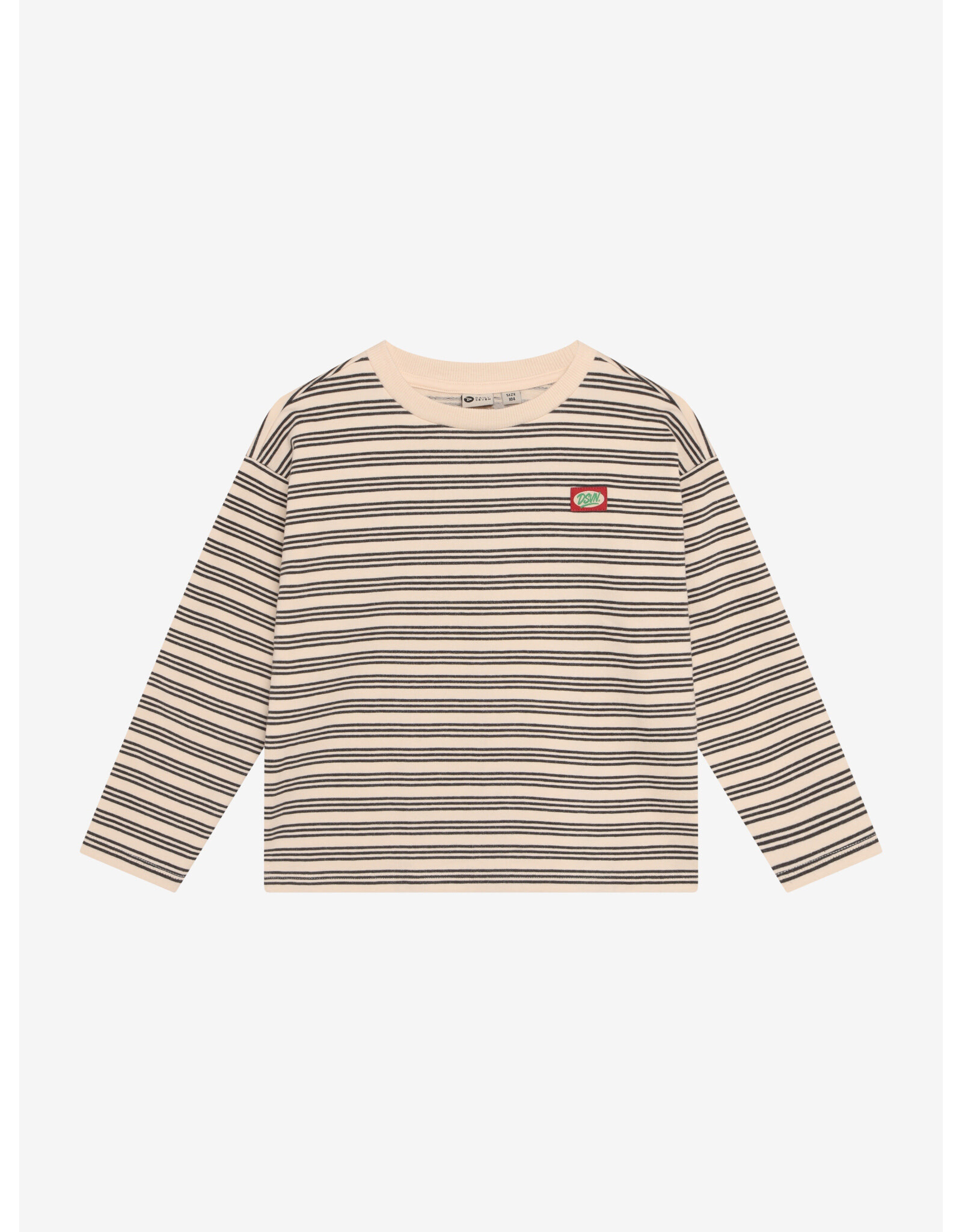 Daily7 T-shirt Longsleeve Striped Sandshell