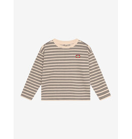 Daily7 T-shirt Longsleeve Striped Sandshell