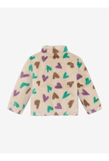Daily7 Teddy Jacket Hearts Sandshell