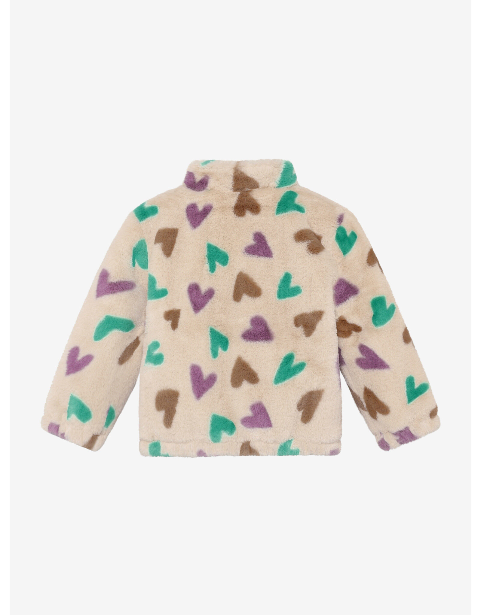 Daily7 Teddy Jacket Hearts Sandshell
