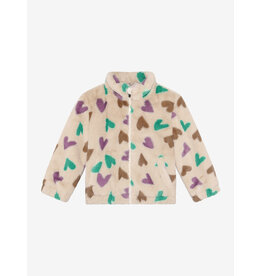 Daily7 Teddy Jacket Hearts Sandshell