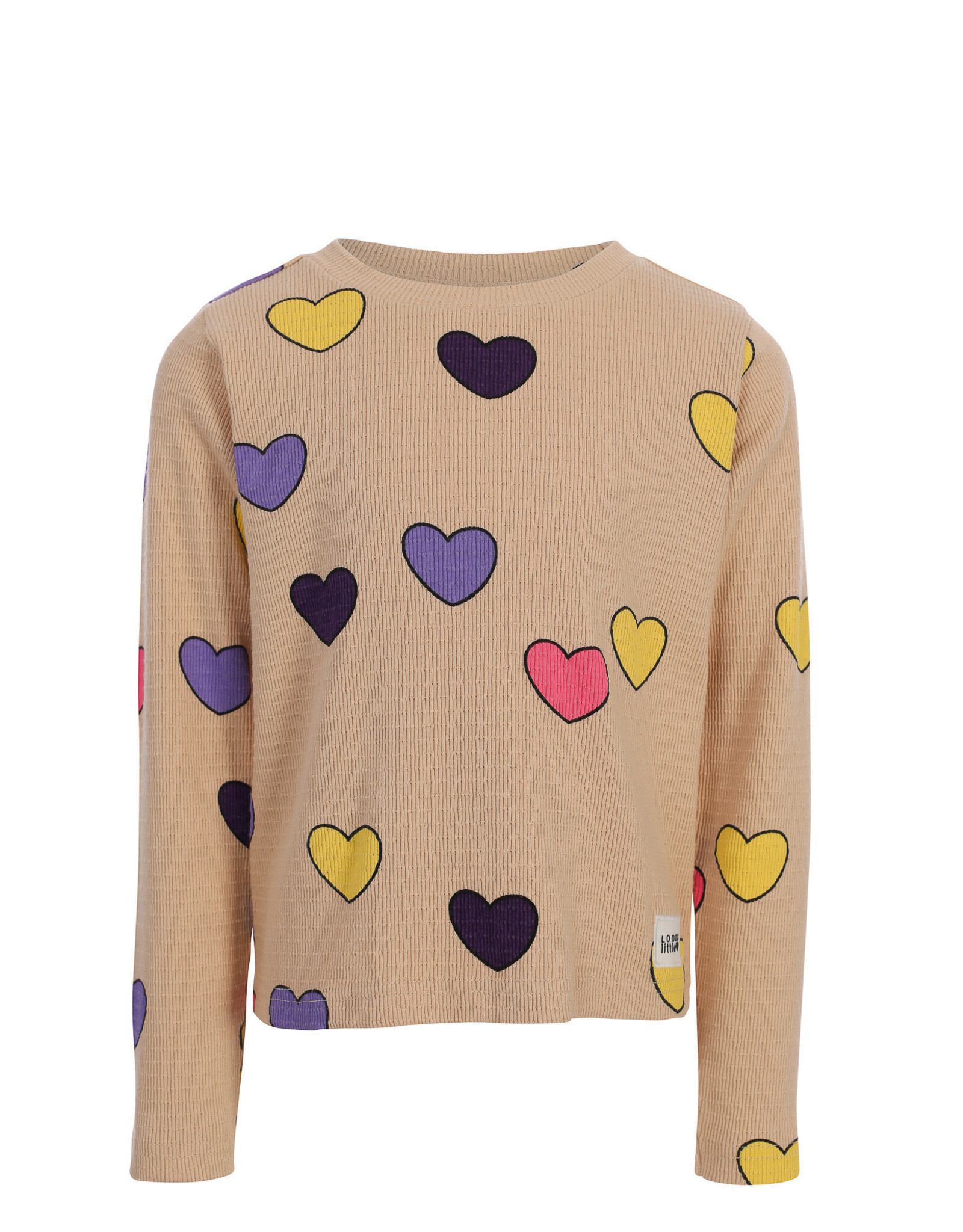 Little Looxs Little jacquard rib Tee Latte W26