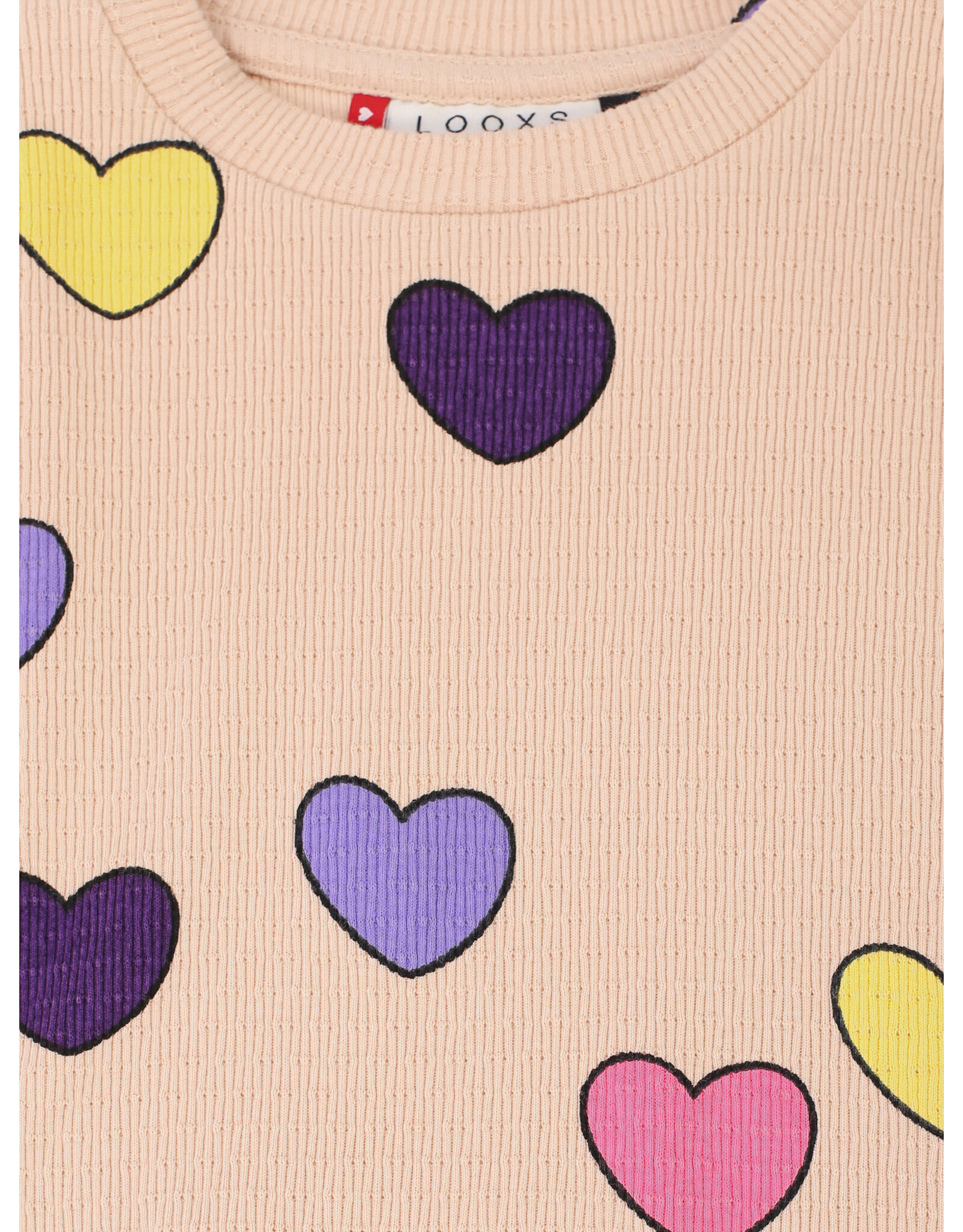 Little Looxs Little jacquard rib Tee Latte W26