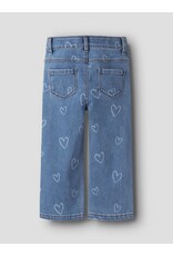 Name it NMFROSE WIDE AOP JEANS 4044-ON NOOS Medium Blue Denim HEART