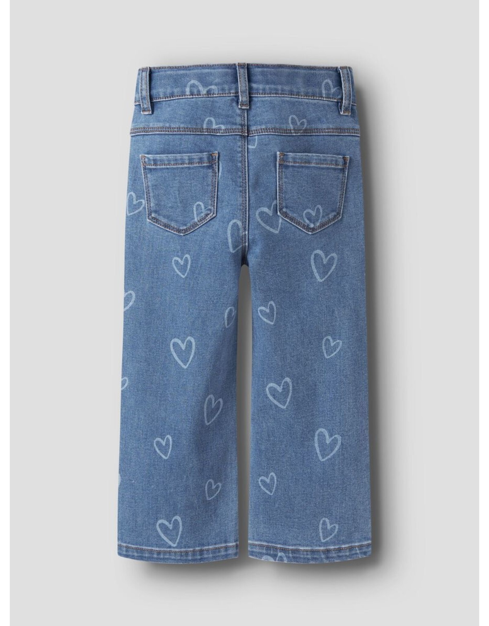 Name it NMFROSE WIDE AOP JEANS 4044-ON NOOS Medium Blue Denim HEART