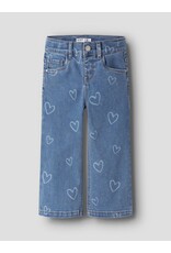 Name it NMFROSE WIDE AOP JEANS 4044-ON NOOS Medium Blue Denim HEART