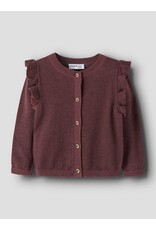 Name it NMFABINNE LS KNIT CARD NOOS Wild Ginger tone in tone lurex