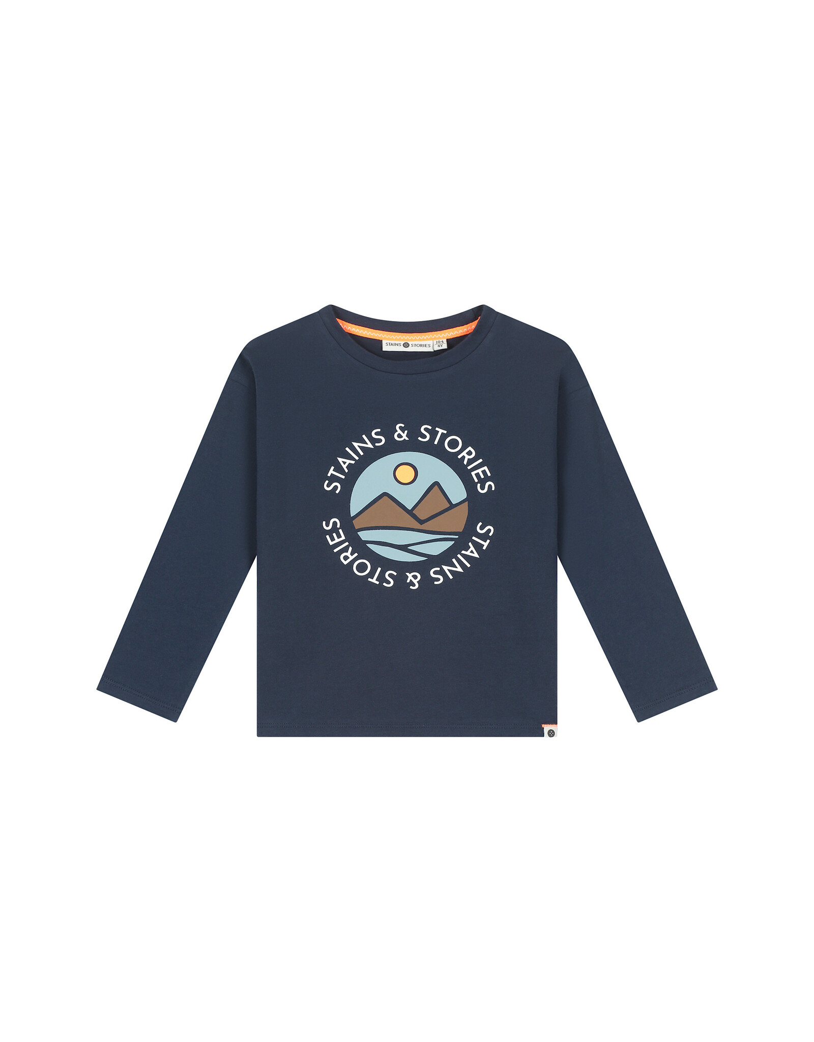 Stains & Stories boys t-shirt long sleeve - Indigo