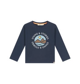 Stains & Stories boys t-shirt long sleeve - Indigo