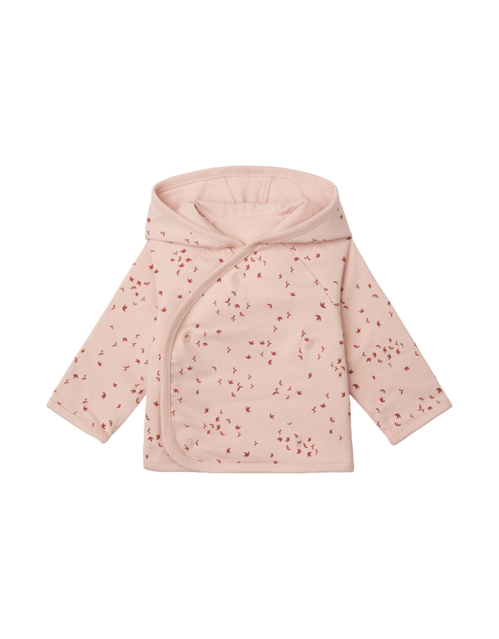 Noppies Unisex Cardigan Naper reversible all over print Rose Smoke