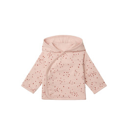 Noppies Unisex Cardigan Naper reversible all over print Rose Smoke NOS
