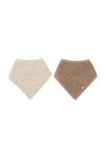 Jollein Slab Bandana Sand / Milky Coffee 2 pack