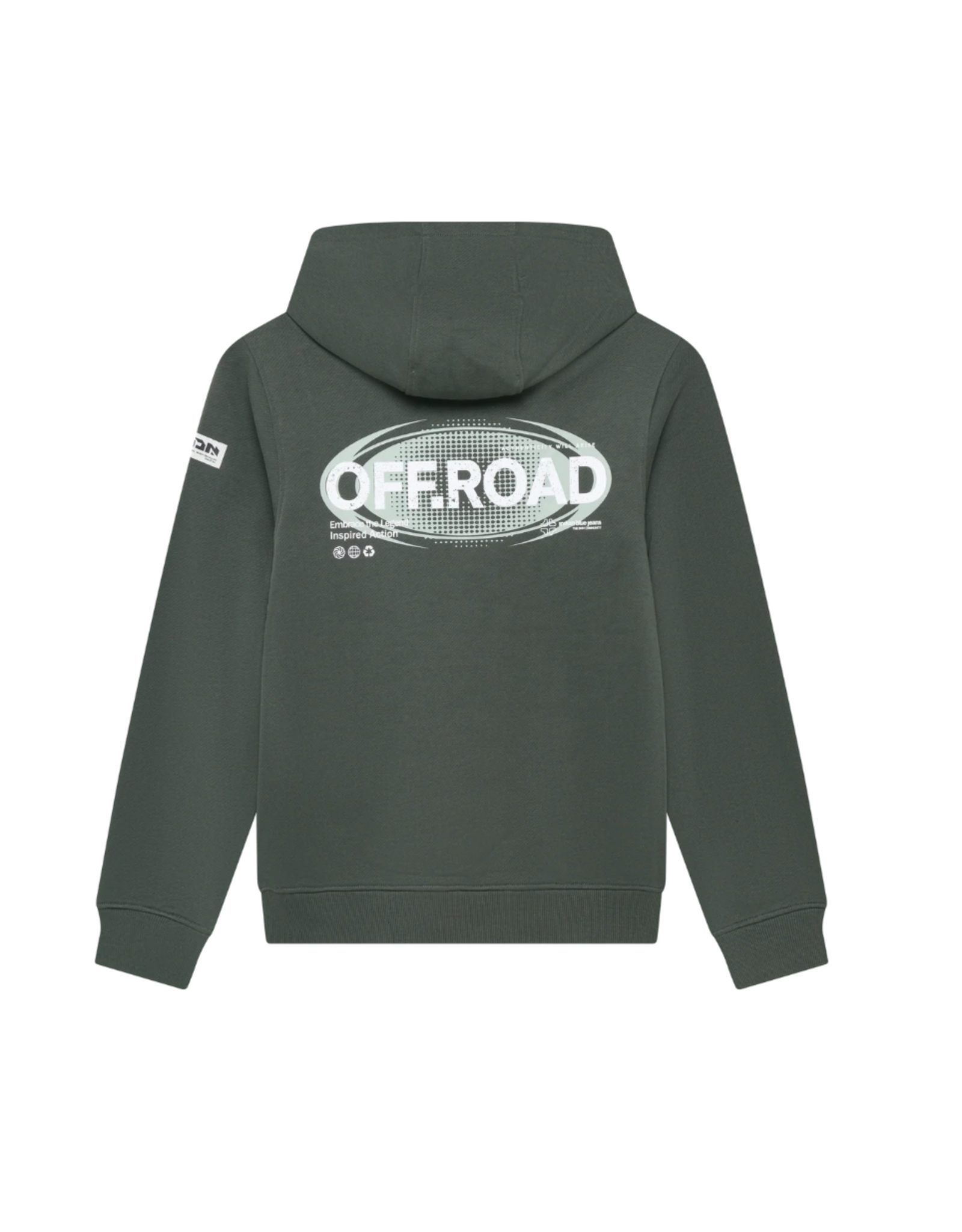 Indian Blue Jeans Hoodie Indian Brushed Dust Army