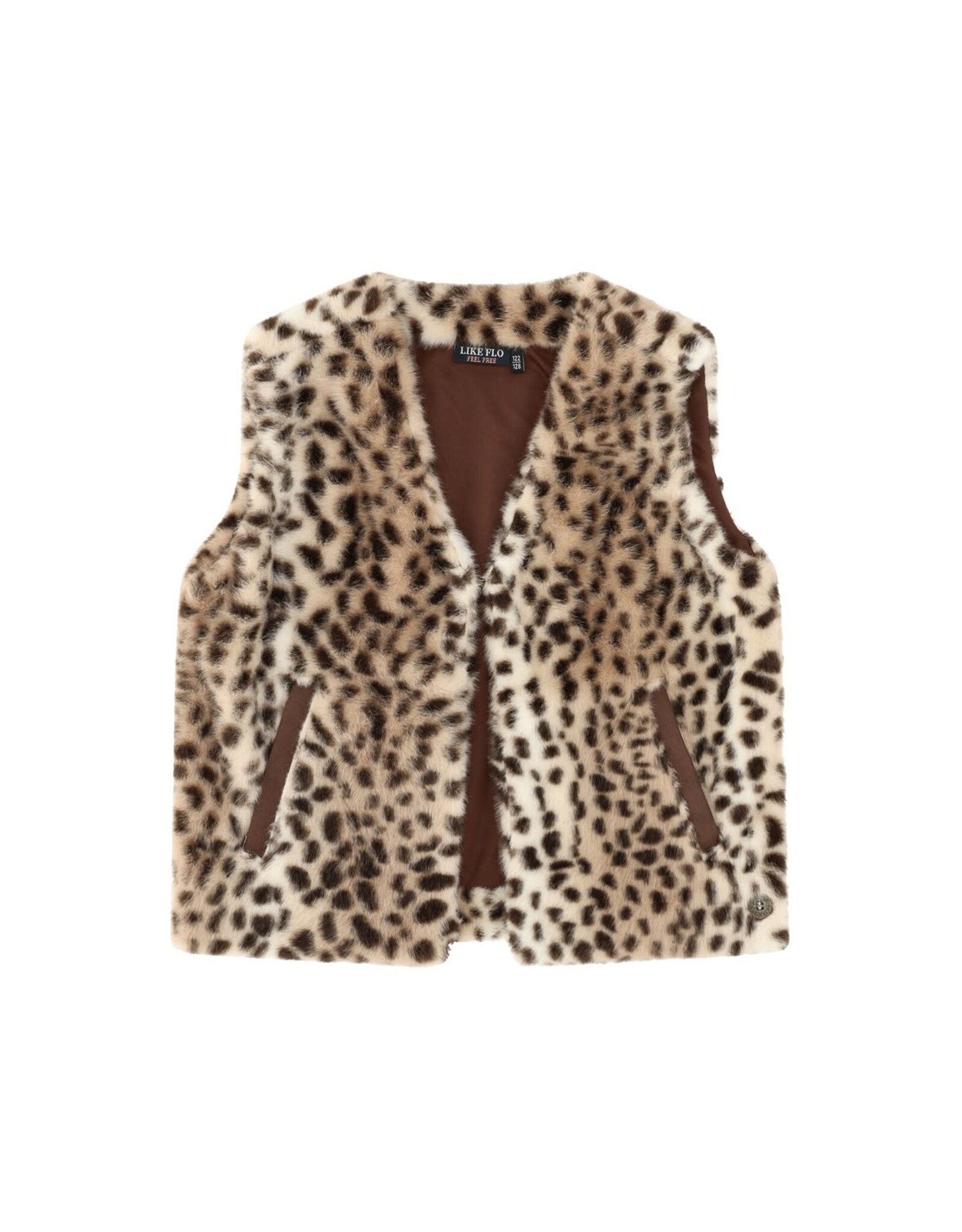 Like Flo Didi Flo girls faux fur gilet with closure Animal