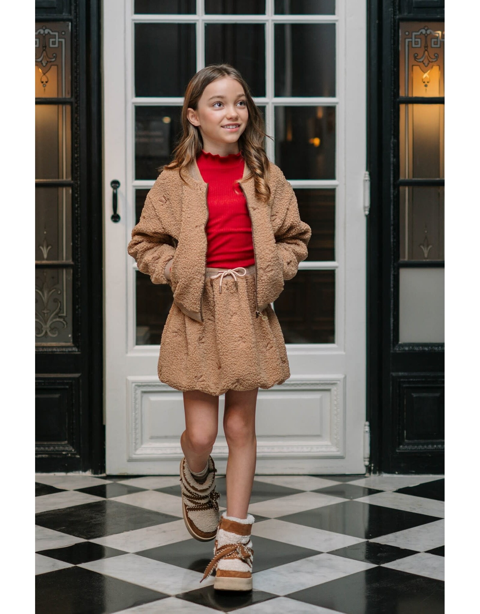 Like Flo Senna Flo girls teddy skirt Cream