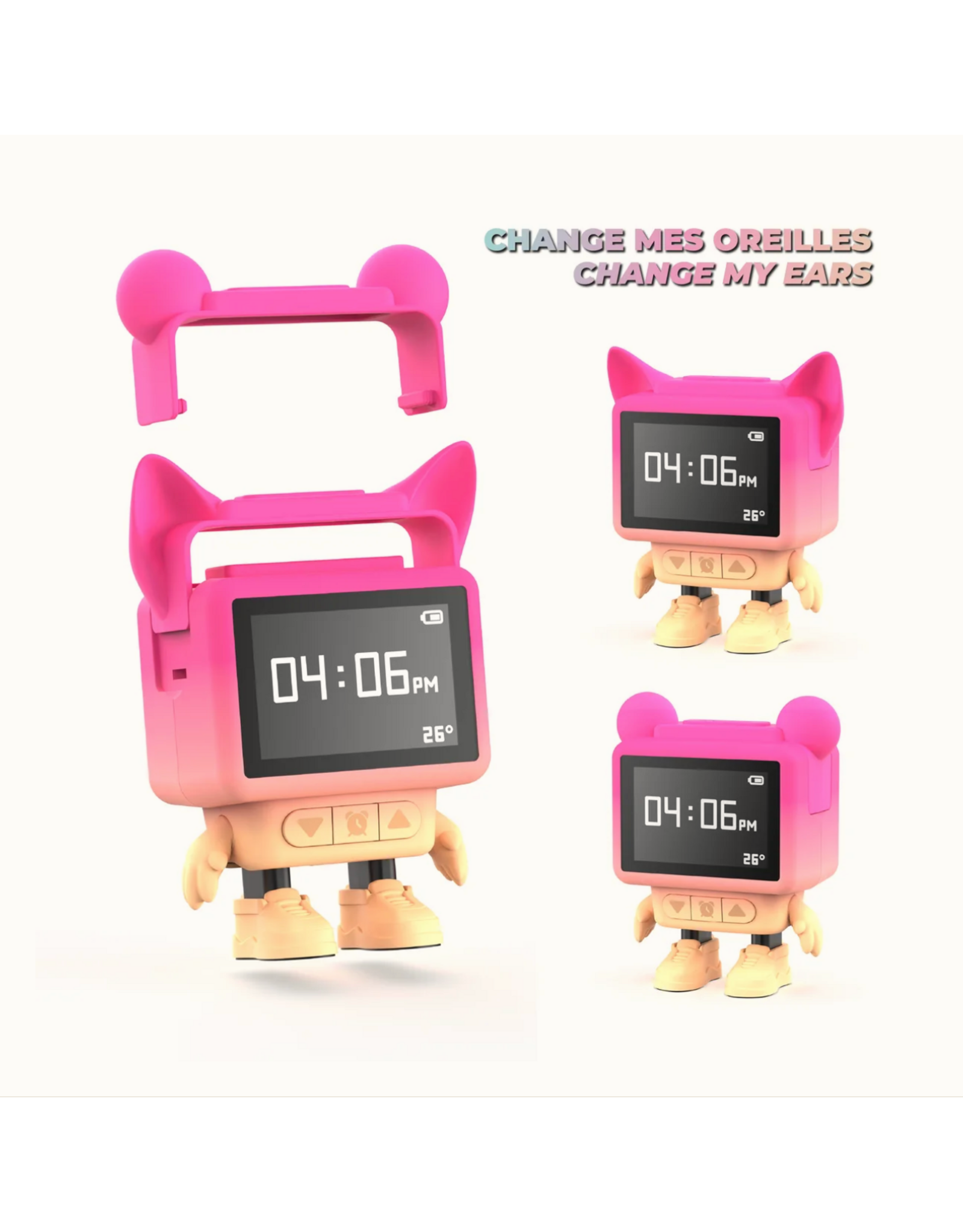 MOB Dancing Clock Roze